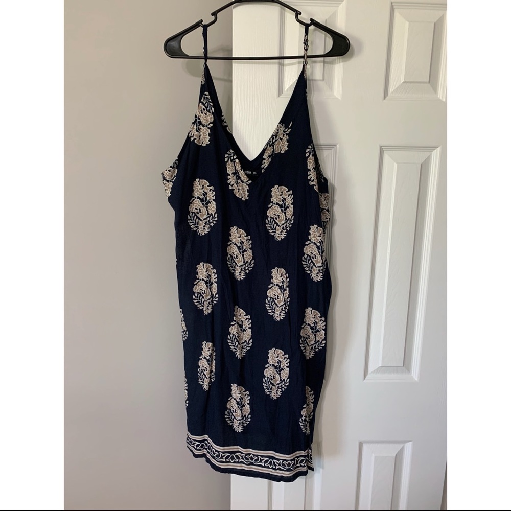 Shein Navy Blue Printed Dress Size 3x